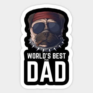 World's Best Pug Dad Sticker